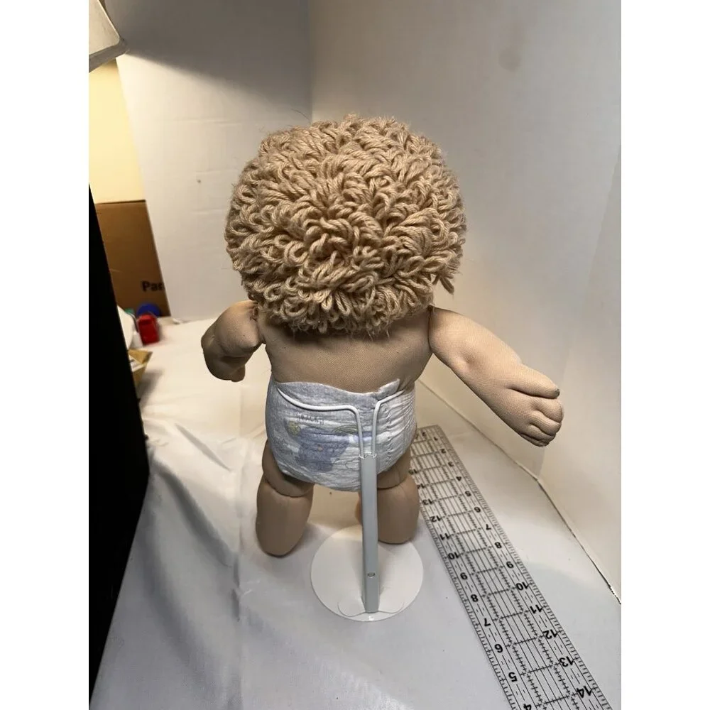 Vtg Cabbage Patch Kids 1986 Boy HM15 KT Factory Blue Eyes Wheat‎ Long Loops READ